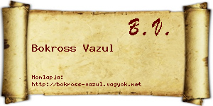 Bokross Vazul névjegykártya